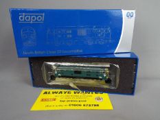 Dapol - an OO gauge locomotive BR class 22 blue op no D 6318, split headcode box, yellow ends,