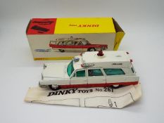 Dinky Toys - A boxed Dinky Toys #267 Superior Cadillac Ambulance.
