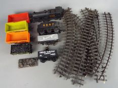 Model Railways - an assortment of O gauge track and kit built wagons