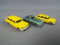 Matchbox by Lesney - three models comprising two off American Ford Station Wagon, yellow body,