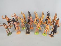 Marx - 20 unboxed plastic Native American figures.