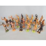 Marx - 20 unboxed plastic Native American figures.