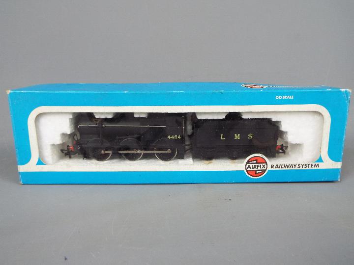 Airfix - an OO gauge locomotive and tender 4F Fowler, LMS black livery, op no 4454 # 54122-6,