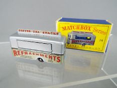 Matchbox by Lesney - Mobile Canteen, silver/grey body, blue chassis,