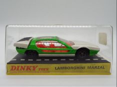 Dinky Toys - A boxed Dinky Toys #189 Lamborghini Marzal, in fluorescent green and white body,