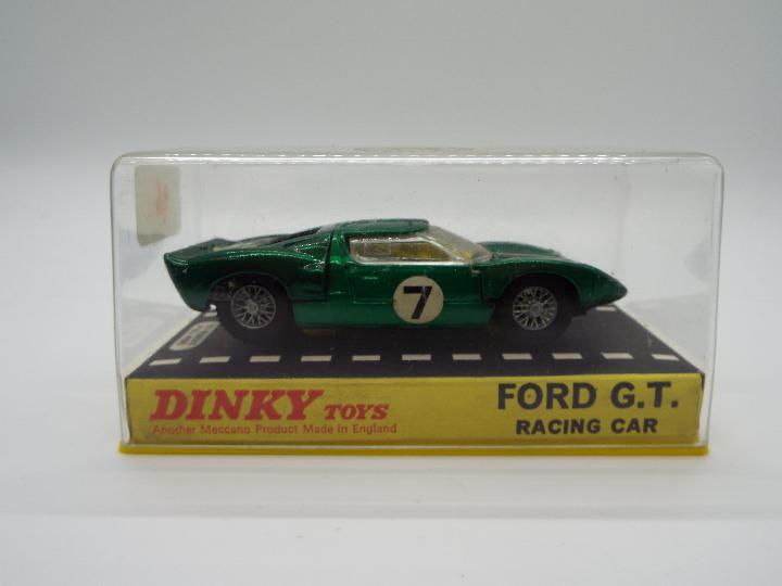 Dinky Toys - A boxed Dinky Toys #215 Ford GT. The model in metallic green with yellow interior, no. - Image 2 of 3
