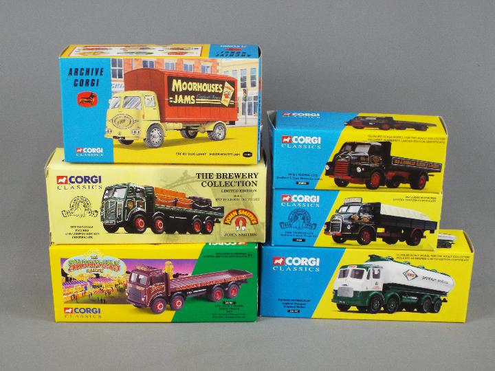 Corgi - Six boxed diecast commercial vehicles from various Corgi series.