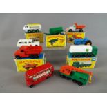 Matchbox by Lesney - A collection of nine diecast Matchbox vehicles, 5 of which are boxed.