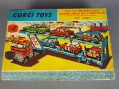 Corgi Toys - A boxed Corgi Toys Gift Set #48 Corgi Carrimore Car Transporter with Eight Corgi cars.