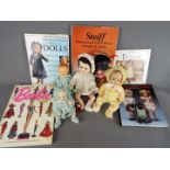 Dolls - A collection of five mid-century dolls to include a female, jointed Roddy Doll,