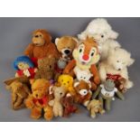 A menagerie of 19 modern cuddly and lovable unboxed soft toys, including teddy bears,
