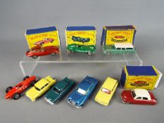Matchbox by Lesney - nine diecast models comprising Boxed models: Jaguar racing car # 41,