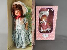 Vintage Dolls - A composite head female doll with painted eyebrows, sleeping light brown eyes,