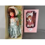 Vintage Dolls - A composite head female doll with painted eyebrows, sleeping light brown eyes,