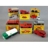 Matchbox by Lesney - A collection of ten diecast Matchbox vehicles, 6 of which are boxed.