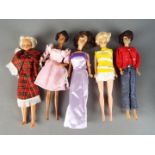 Fashion Dolls - A collection of five poseable clone fashion dolls,
