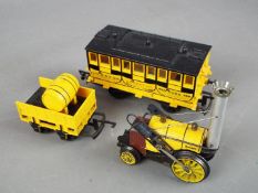 Triang - An unboxed Triang R651 Stephensons Rocket steam locomotive with R652 Tender,