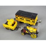 Triang - An unboxed Triang R651 Stephensons Rocket steam locomotive with R652 Tender,