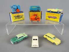 Matchbox by Lesney - A collection of seven diecast Matchbox vehicles, 3 of which are boxed.