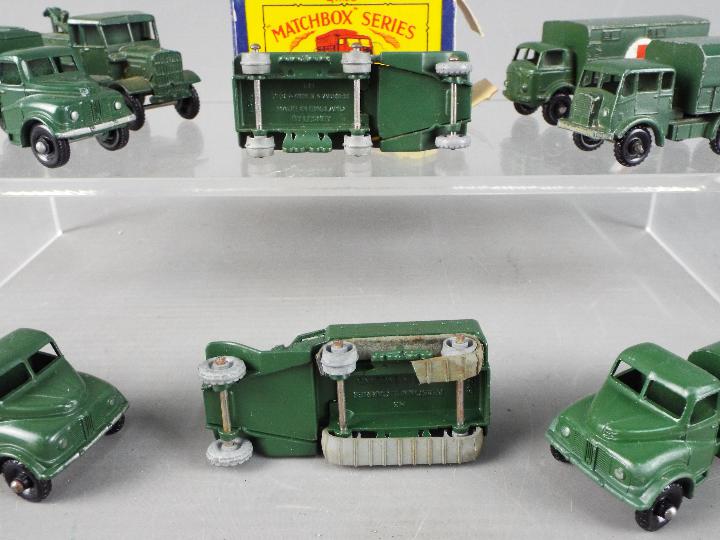 Matchbox by Lesney - A collection of nine mainly unboxed diecast military Matchbox vehicles. - Image 2 of 4