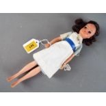 Pedigree Sindy - A long brunette Sindy with painted eyelashes, eyebrows and sewn in eyelashes,