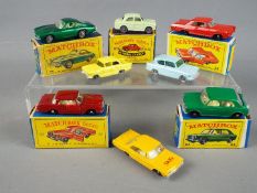 Matchbox by Lesney - A collection of eight diecast Matchbox vehicles, 5 of which are boxed.