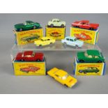 Matchbox by Lesney - A collection of eight diecast Matchbox vehicles, 5 of which are boxed.