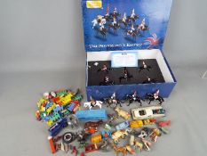 Britains, Matchbox - A mixed lot containing a small quantity of unboxed diecast, plastic figures,