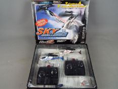 Sky Challenger game of strategy and flying skill by PicooZ Silverlit Electronics comprising two