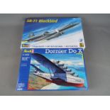 Revell - two all plastic model kits to include Dornier Do X, model No.