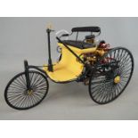 Franklin Mint - a precision diecast 1:8 scale model 1886 Mercedes Benz Patent MotorWagonodel,