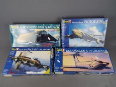Revell - four plastic model kits to include Lockheed Seashadow model No.
