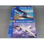 Revell - two all plastic model kits to include a Dornier Do X model No.