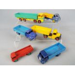 Dinky by Meccano - a collection of six unboxed diecast models trucks comprising Bedford truck and