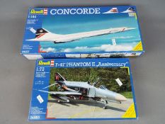 Revell - two Revell all plastic model kits to include F-4F Phantom II 'Anniversary' 1:72 scale