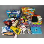 A good mixed lot of toys and games to include Meccano Multi Models 5510, a bag of marbles,