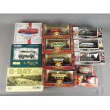 Corgi - A group of 12 boxed diecast buses and trams by Corgi.