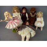 Porcelain Collector Dolls - a collection of six porcelain collector dolls to include Alberon