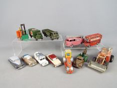 Dinky by Meccano - a collection of twelve unboxed diecast models to include 10 ton Army truck # 622,