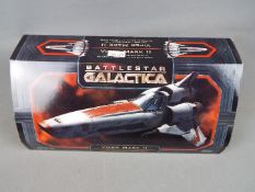 Battlestar Galactica - an authentic replica painted and assembled display model of a Viper Mark II,