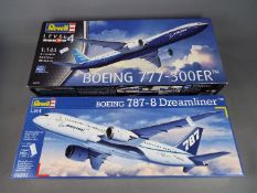 Revell - two Revell all plastic model kits to include a Boeing 787 - 8 Dreamliner model No.