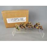 Soldiers by Bob - A boxed set of four pieces of hand painted metal French Motorcycles & sidecars