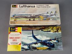 Revell - two all plastic model kits by Revell to include Famous Aircraft Series Convair R3Y-2