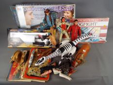 Palitoy, Marx, MB Games, Others - A mixed lot of action figures, vintage toys and games.