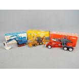 NZG, Conrad - Three boxed diecast 1:50 scale construction vehicles.