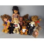 Dolls and bears - a mixed lot of collectable dolls and bears to include an English Teddy Bear Co