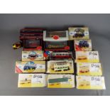 Corgi, Hadfields Model Kits, EFE, Solido - A group of boxed diecast and built plastic model trams,