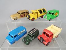 Dinky by Meccano - a collection of six unboxed diecast models comprising Trojan Cydrax van,