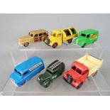 Dinky by Meccano - a collection of six unboxed diecast models comprising Trojan Cydrax van,