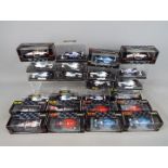 Onyx - 24 diecast model F1 racing cars with driver figures in rigid transparent cases,